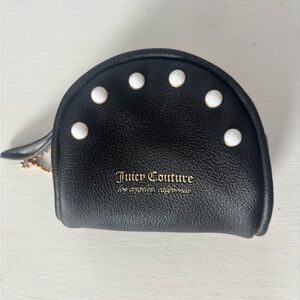 Juicy Couture Coin Purse Black‎ White Studded Charm Y2K